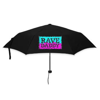 Rave Daddy EDM Techno Musik Raver Party Festival - Regenschirm (klein) - Schwarz - Vorne