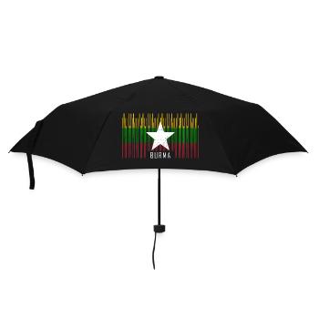 Myanmar Burmesische Sprache Birma Asien - Regenschirm (klein) - Schwarz - Vorne