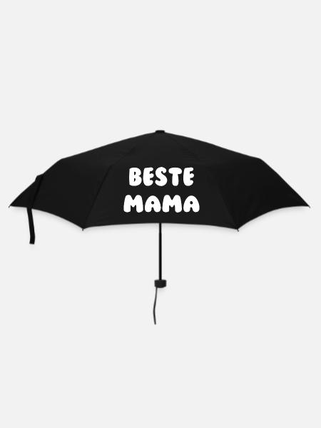 Beste Mama Weiß - Regenschirm (klein) - Schwarz