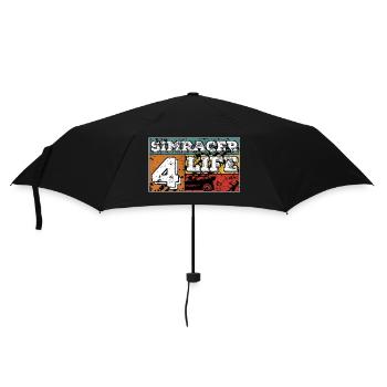 SimRacer 4 Life (White Text) - Umbrella (small) - black - Front