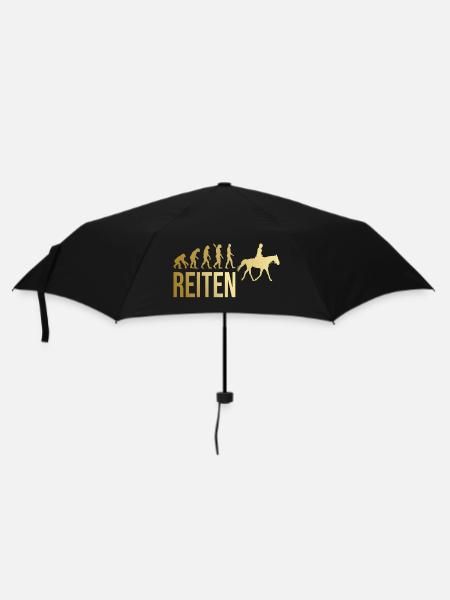 Reiten Evolution - Regenschirm (klein) - Schwarz