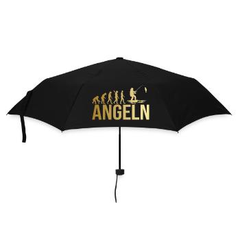 Evolution Angeln - Regenschirm (klein) - Schwarz - Vorne