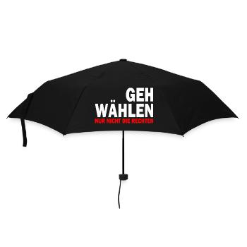 GEH WÄHLEN - Regenschirm (klein) - Schwarz - Vorne