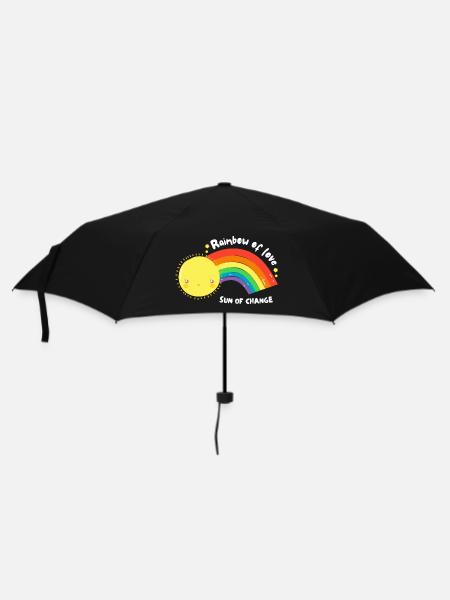 Lgbt rainbow of love - Umbrella (small) - black