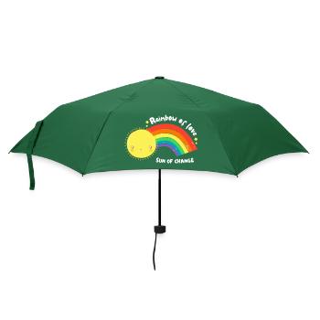 LGBT-Regenbogen der Liebe - Regenschirm (klein) - Flaschengrün - Vorne