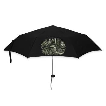 living close to nature with a tiny house in the forest - Umbrella (small) - black - Front