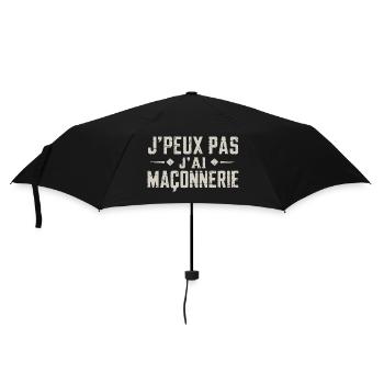 Ich kann nicht, ich habe Mauerwerk - Regenschirm (klein) - Schwarz - Vorne