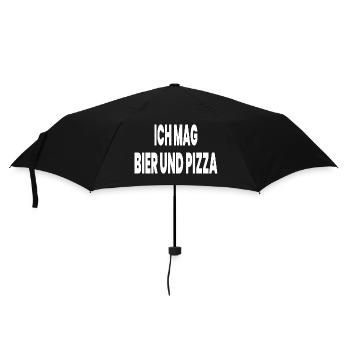 Bier - Regenschirm (klein) - Schwarz - Vorne