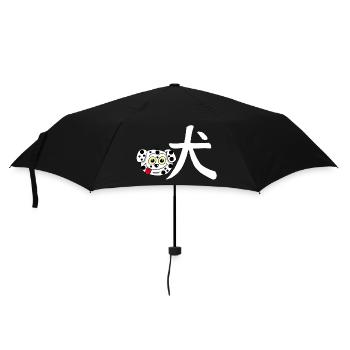 Chien manga (blanc) - Parapluie standard - noir - Devant