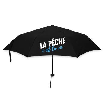 fishing is life,Humor,fisherman gift - Umbrella (small) - black - Front