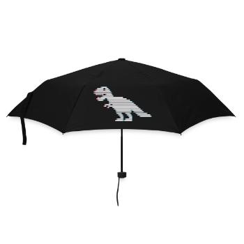 Dinosaurier Dinosaurier Dinosaurier T-Rex - Regenschirm (klein) - Schwarz - Vorne