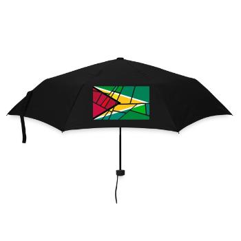 Geschenk für Guyana - Regenschirm (klein) - Schwarz - Vorne