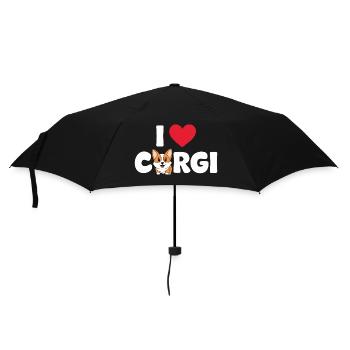 corgi - Umbrella (small) - black - Front