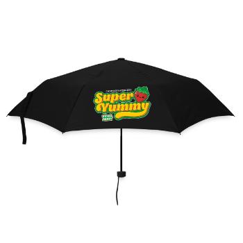 Erdbeeren und spaß - Regenschirm (klein) - Schwarz - Vorne