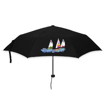 Segelboot - Regenschirm (klein) - Schwarz - Vorne