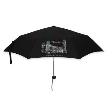 München Deutsches Museum Handzeichnung - Regenschirm (klein) - Schwarz - Vorne
