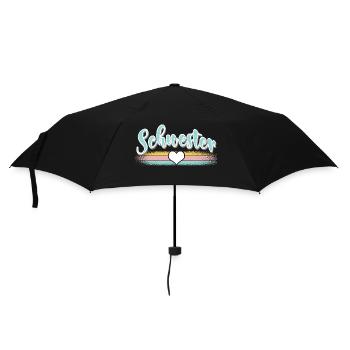 Schwester - Regenschirm (klein) - Schwarz - Vorne