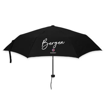 Bergen - Norway Flag Lettering - Norge - Norwegen - Umbrella (small) - black - Front