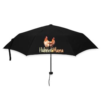 Hühner Mama Muttertag Mutterschaft Mama Elternteil - Regenschirm (klein) - Schwarz - Vorne
