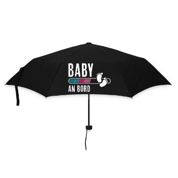 Expectant mothers BABY ON BOARD Funny - Umbrella (small) - black - Front