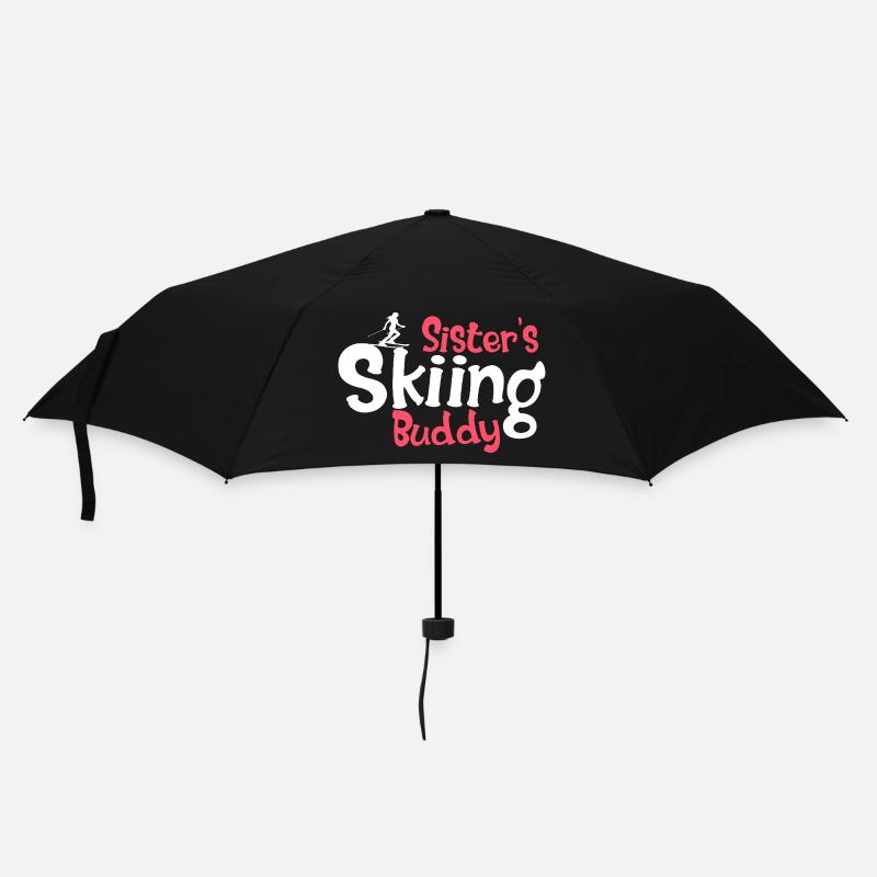 Funny Ski Lovers Graphic for Sisters - Umbrella (small) - black