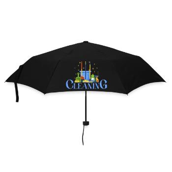 Colorful Cleaning Tool Illustration - Umbrella (small) - black - Front