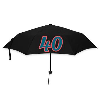 40. 40 ANS. 40e ANNIVERSAIRE. ANNIVERSAIRE 40 ANS. - Parapluie standard - noir - Devant