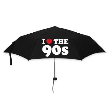 I love the 90s - Umbrella (small) - black - Front