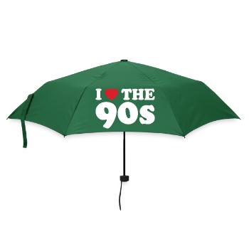 I love the 90s - Umbrella (small) - bottlegreen - Front