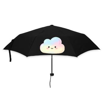 Pastel Cloud with Cute Face Sleep Cloud - Umbrella (small) - black - Front