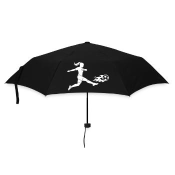 Soccer Women's Soccer Silhouette - Umbrella (small) - black - Front