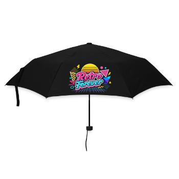 Retro Forever Neon 80s Vibe - Umbrella (small) - black - Front