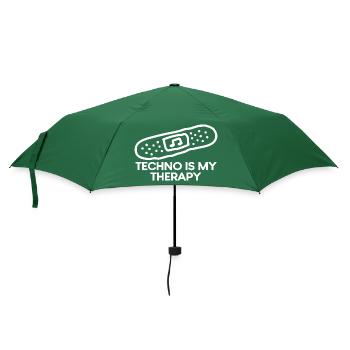 Techno est mon patch de thérapie - Parapluie standard - vert bouteille - Devant