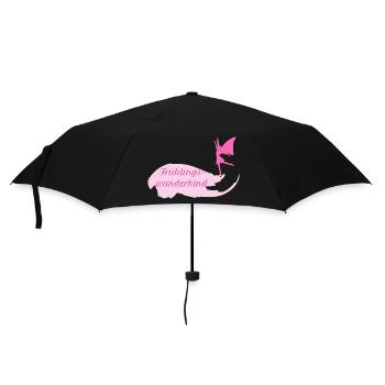 Frühlingswunderkind Wortschätze vergessene Wörter - Regenschirm (klein) - Schwarz - Vorne