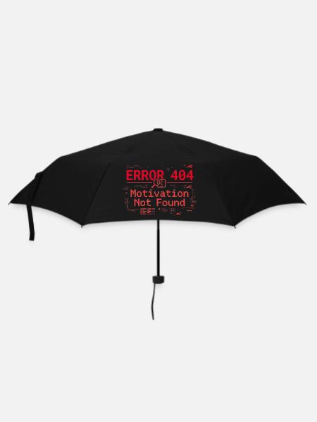 Error 404 Gaming Motivation Shirt – Funny - Regenschirm (klein) - Schwarz