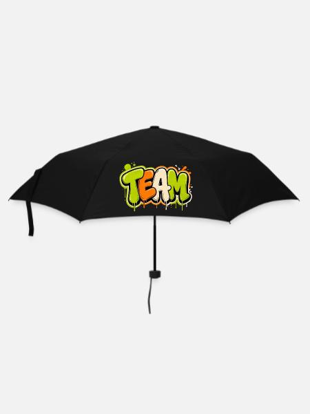 Team - Regenschirm (klein) - Schwarz
