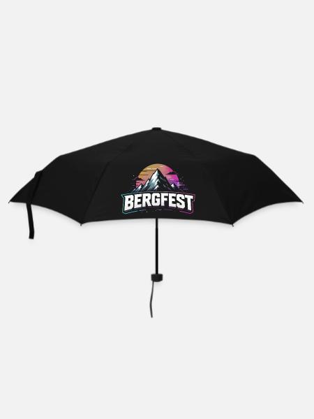 Bergfest - Regenschirm (klein) - Schwarz
