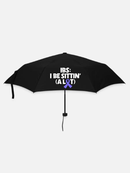 Reizdarm Humor - Viel Sitzen - Regenschirm (klein) - Schwarz