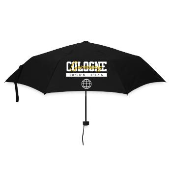 Köln Deutschland Koordinaten Reise Souvenir - Regenschirm (klein) - Schwarz - Vorne