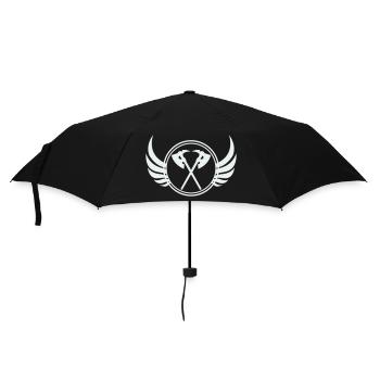 Kreuzäxte mit Flügeln Emblem - Regenschirm (klein) - Schwarz - Vorne
