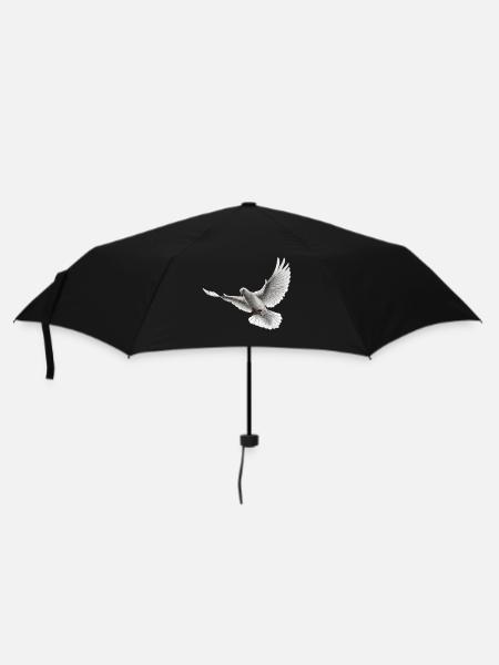 Taube - Regenschirm (klein) - Schwarz