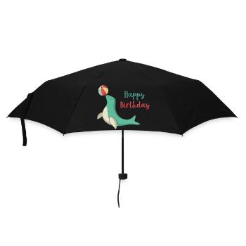 birthday - Umbrella (small) - black - Front