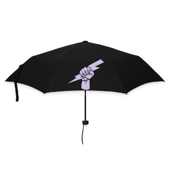 Faust mit Blitz - T-Shirt - Gym wear - Regenschirm (klein) - Schwarz - Vorne
