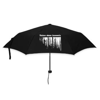 Nature above humanity - Umbrella (small) - black - Front