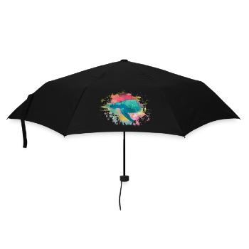 Schildkröte - Regenschirm (klein) - Schwarz - Vorne