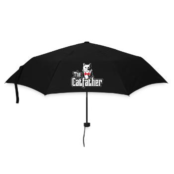 The Catfather - Katzen Design - Regenschirm (klein) - Schwarz - Vorne