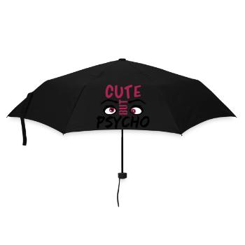 Des yeux mignons mais psycho sympas qui disent gentiment desi - Parapluie standard - noir - Devant