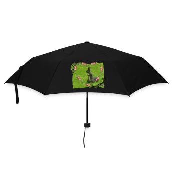 Eichhörnchen Liebe Tiere Tierfreund - Regenschirm (klein) - Schwarz - Vorne