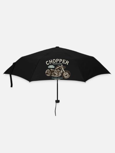 Chopper Custom Engine - Regenschirm (klein) - Schwarz