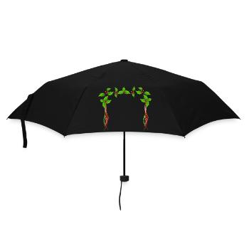 Cadre De Houx de Noël - Parapluie standard - noir - Devant